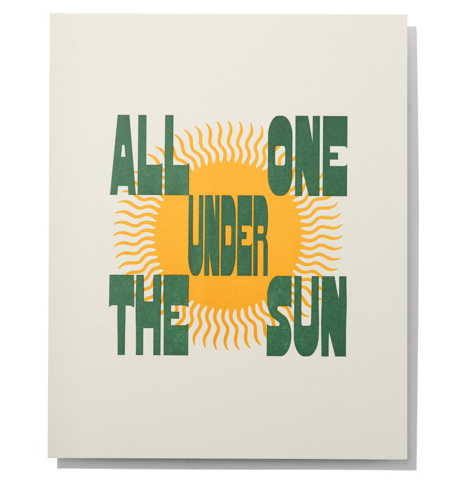 Mantra Print: All One Under the Sun