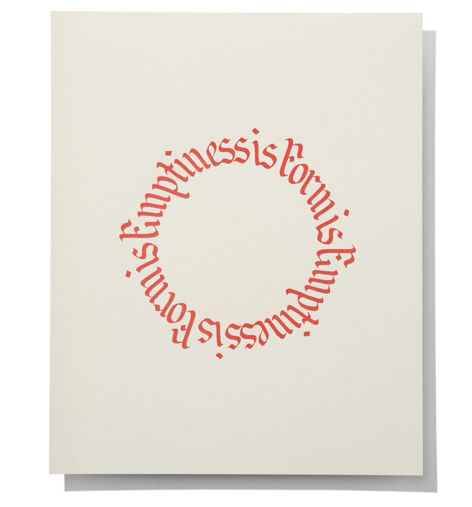 Mantra Print: Emptiness is Form